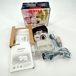 PENTAX Optio A10 8.0 MP 3x Zoom Digital Camera • Boxed • Complete Accessories